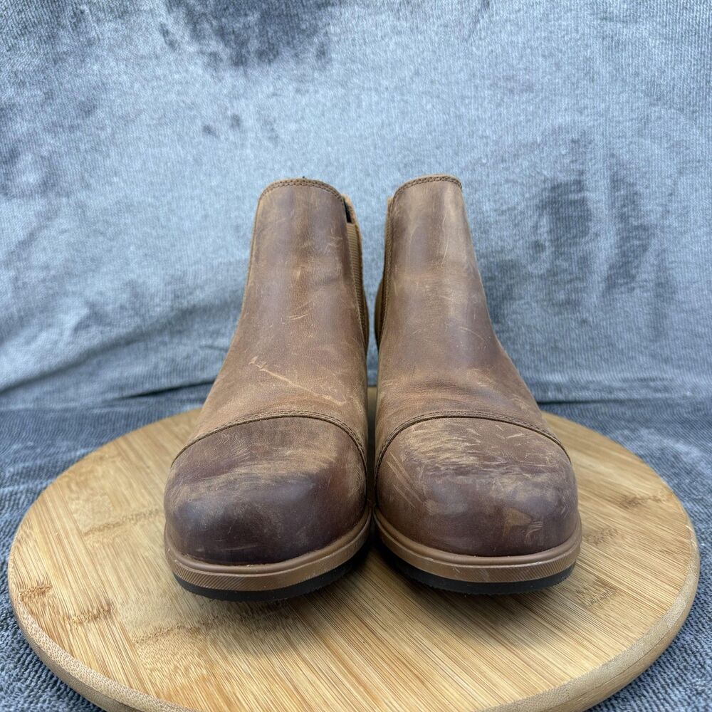 Sorel Boots Womens Size 9 Brown Joan Of Arctic Wedge Chelsea Leather NL3816-242 - Picture 2 of 10